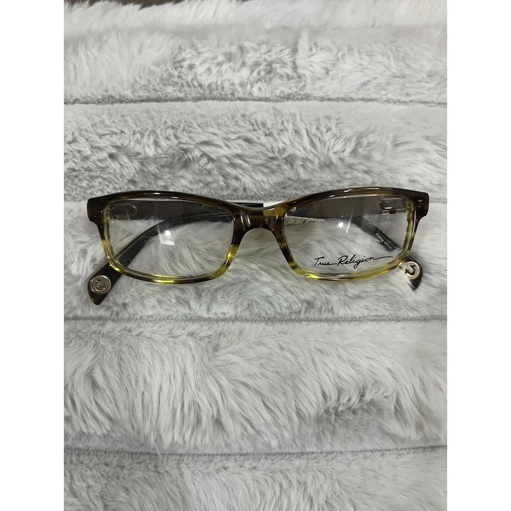True Religion Eyeglasses Frames Johnny Tofa‎ 53-17-145 Brown Tortoise